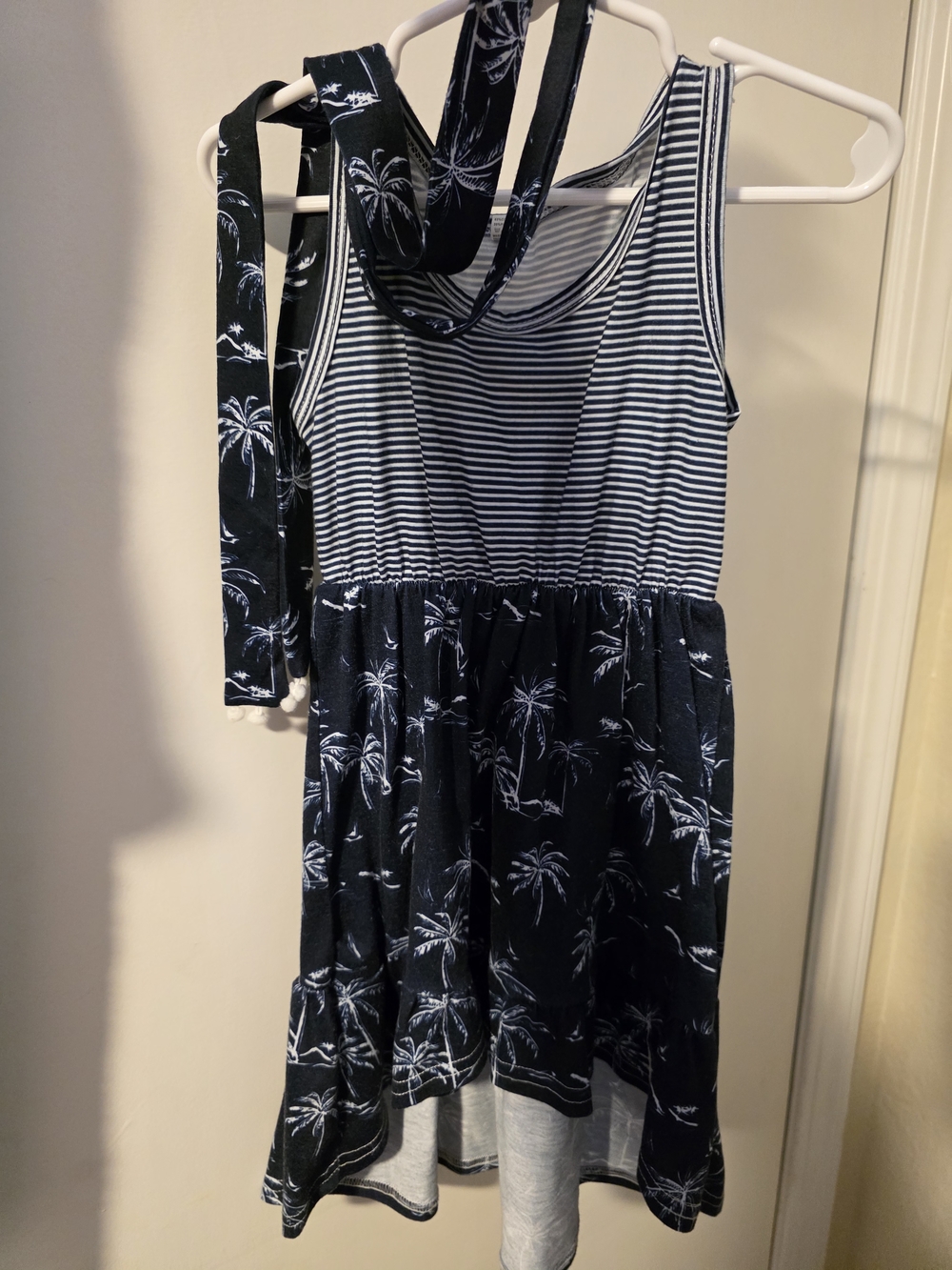 Patpat Toddler Stripped Palm Tree Dress 2T